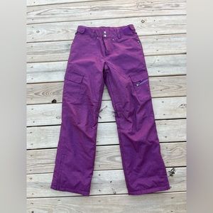 Purple snow pants